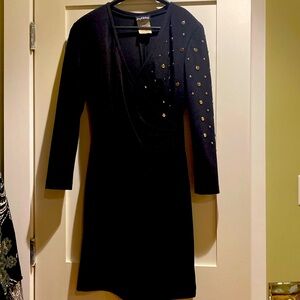 Joseph Ribkoff long sleeved black dress. Size 12